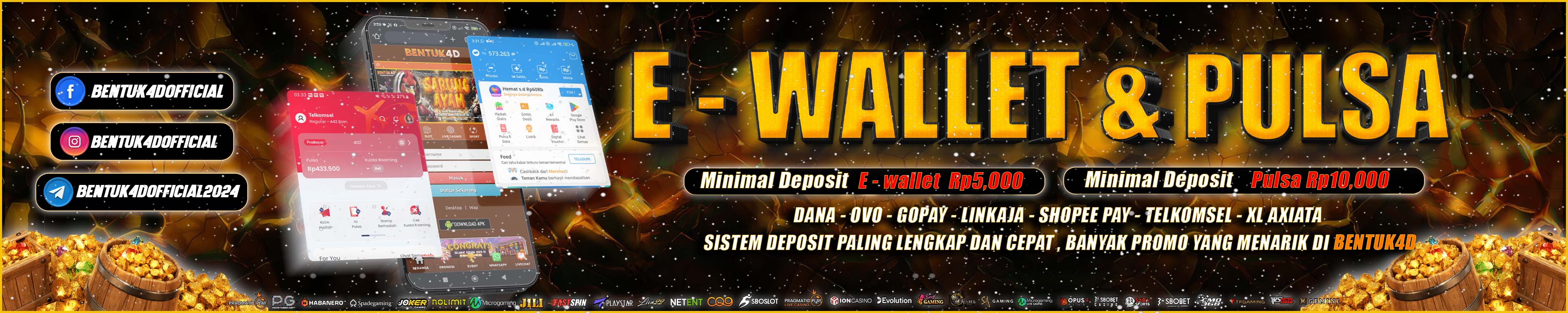 Deposit E-Wallet dan Pulsa Bentuk4D Bentuk4DSlot Bentuk4DOfficial